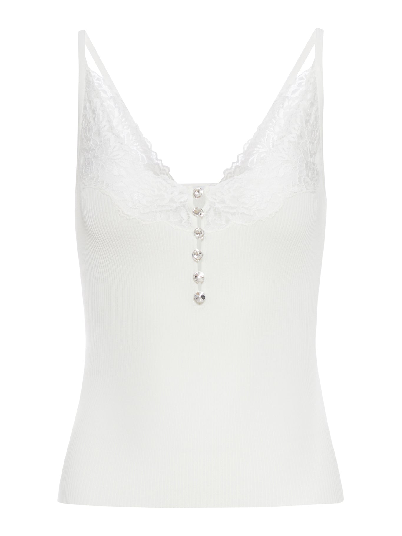 RIBBED TOP WITH LACE