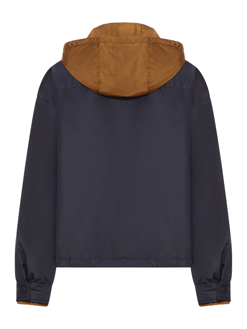 DOWN JACKET WITH PRINTED LOGO