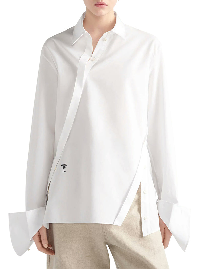 BLOUSE WITH OBLIQUE CLOSURE