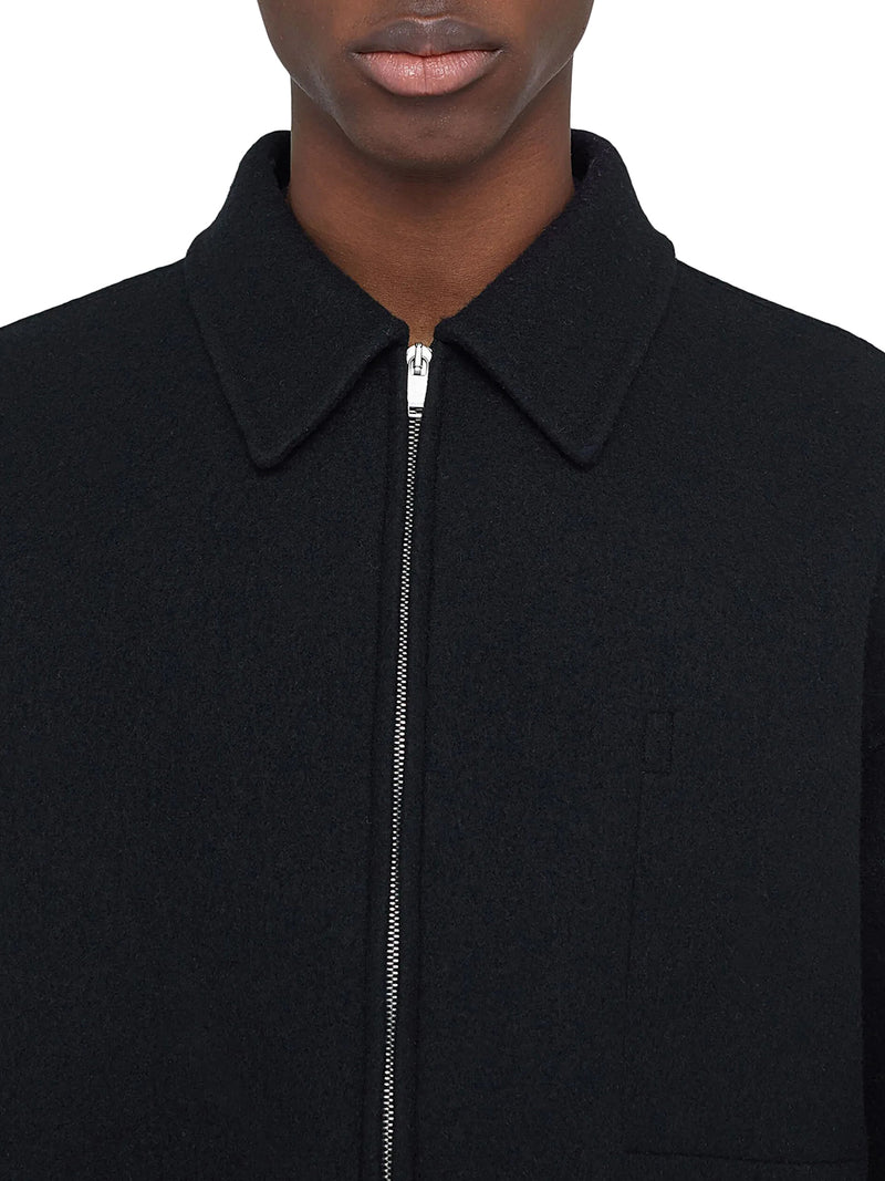 WOOL ZIP-UP OVERSHIRT