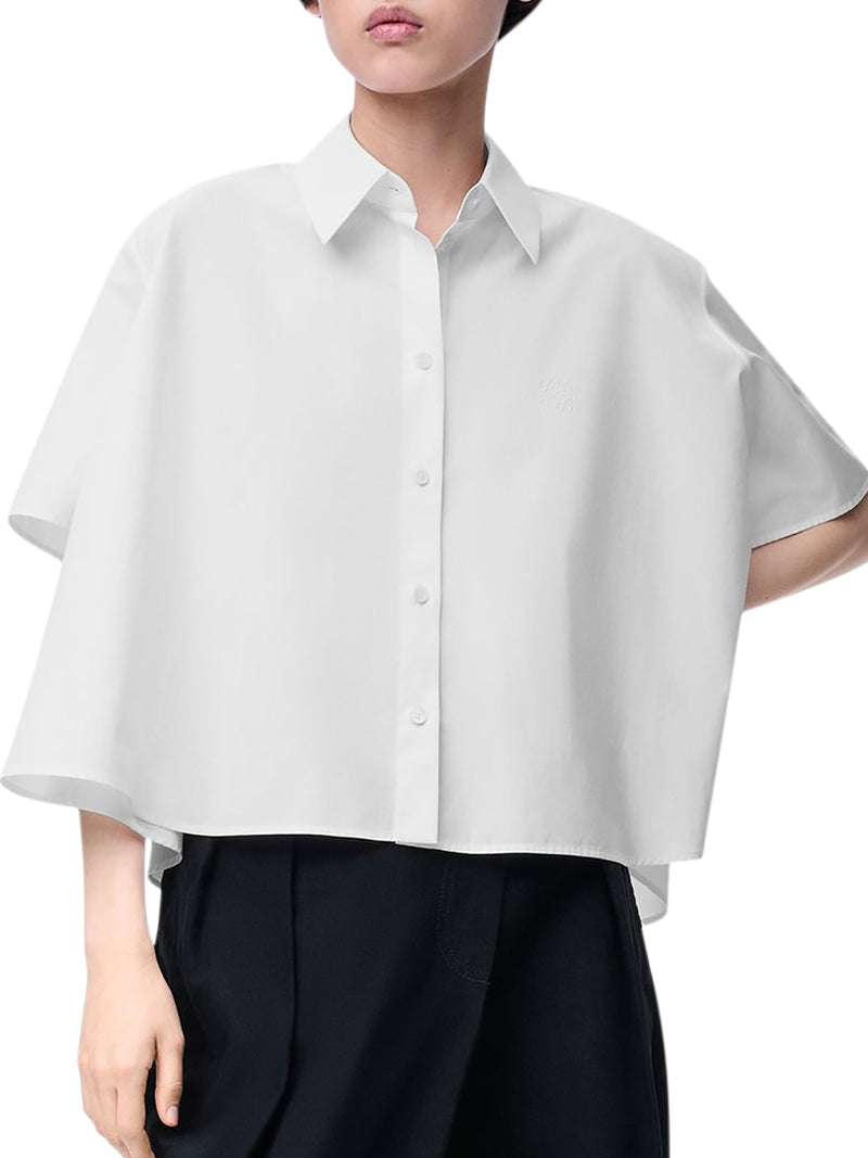 SHORTS SLEEVE TRAPEZE SHIRT IN COTTON