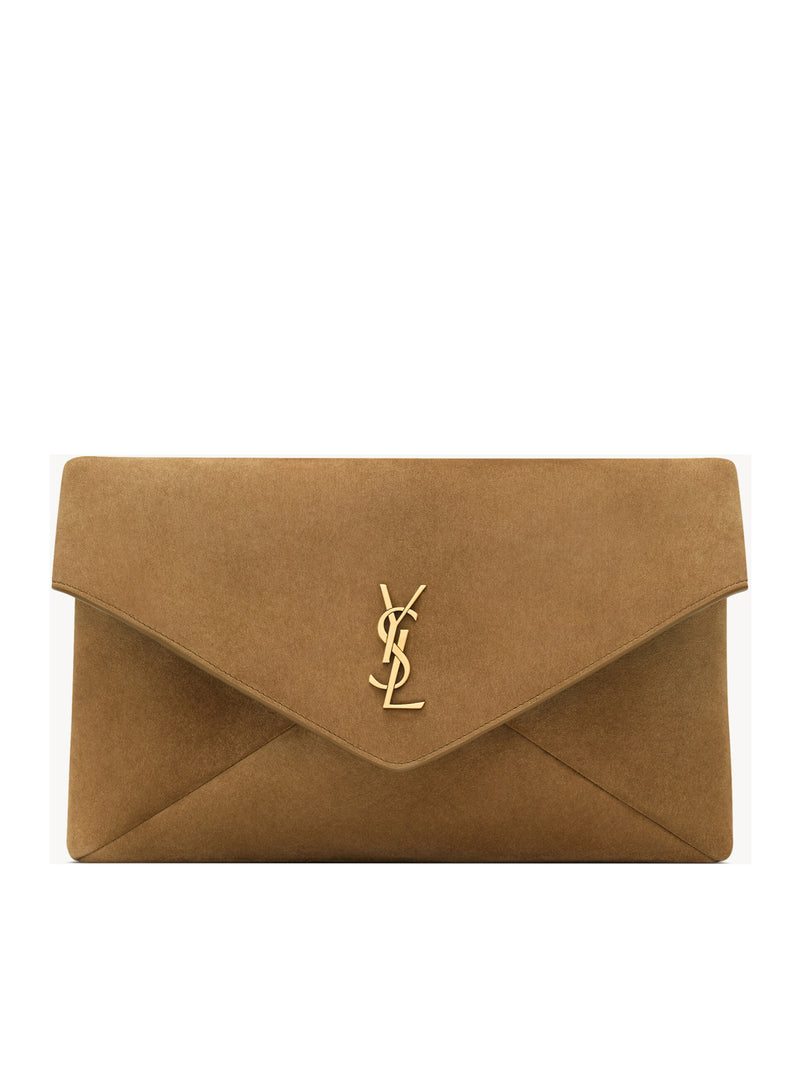 LARGE CASSANDRE ENVELOPE CLUTCH IN SUEDE