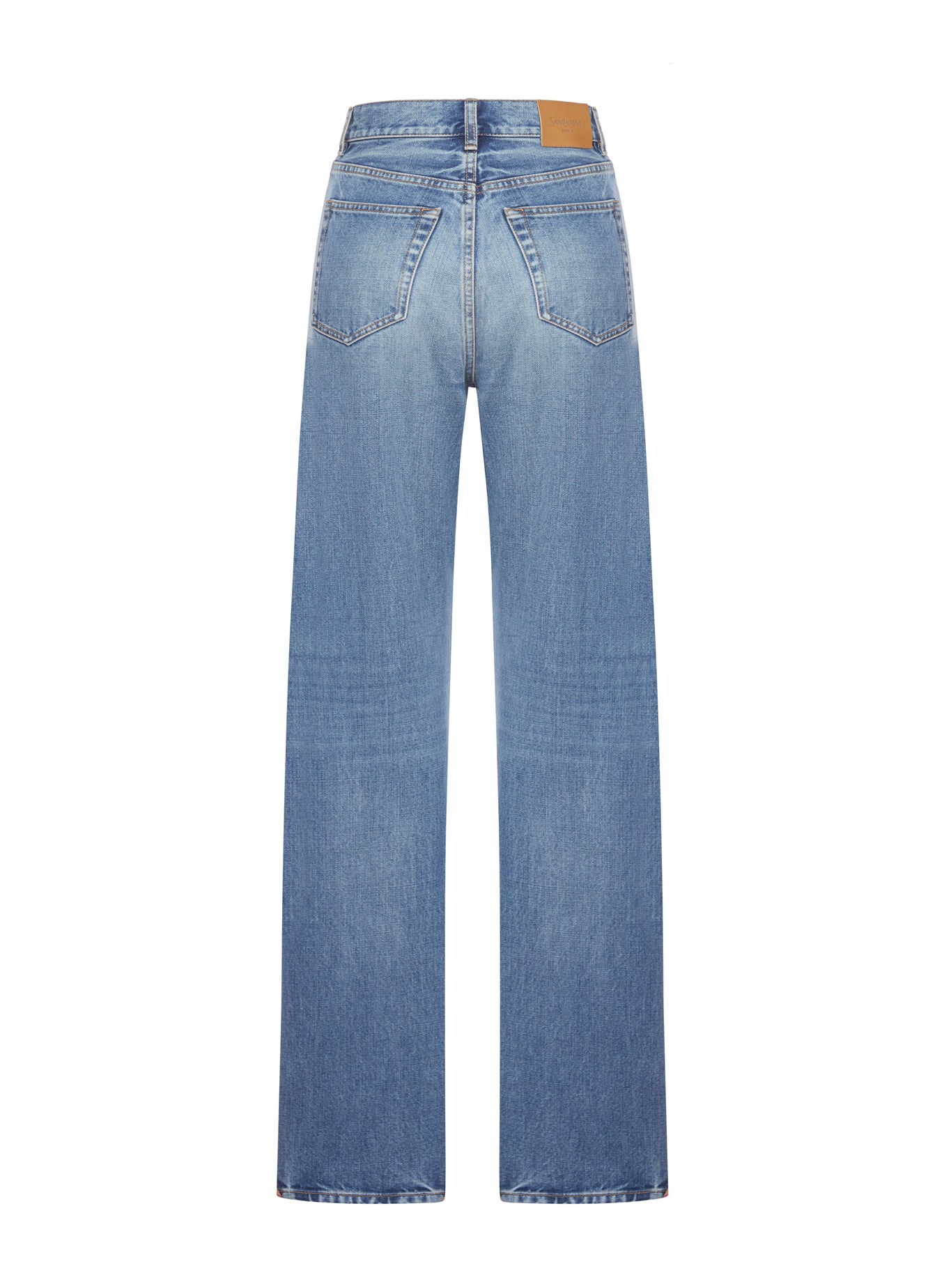 HIGH WAIST JEANS IN BLUE SELVE DENIM