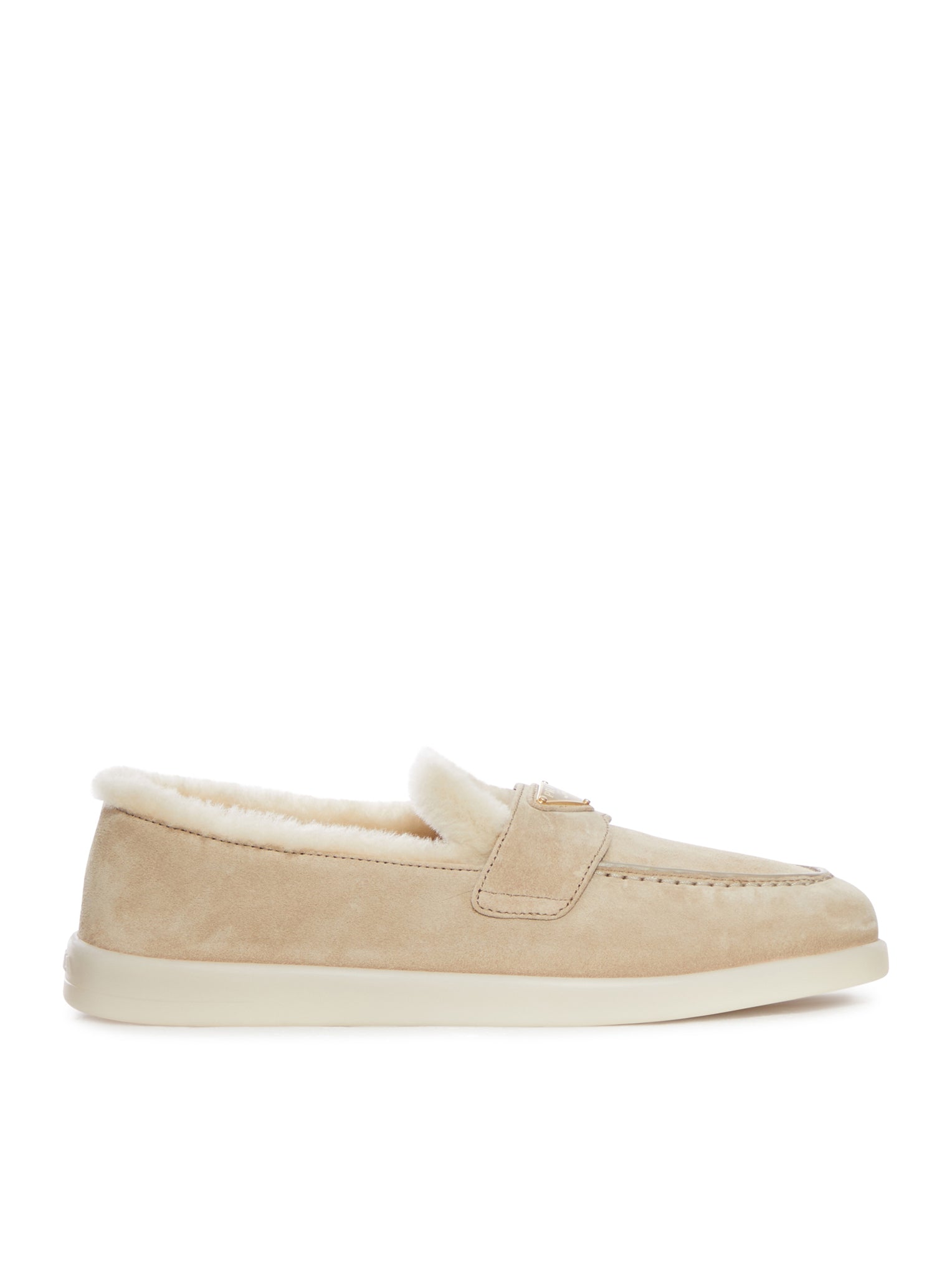 SUEDE AND SHEEPSKIN LOAFERS