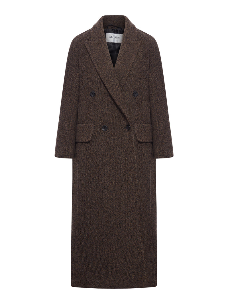 LONG DOUBLE-BREASTED WOOL COAT