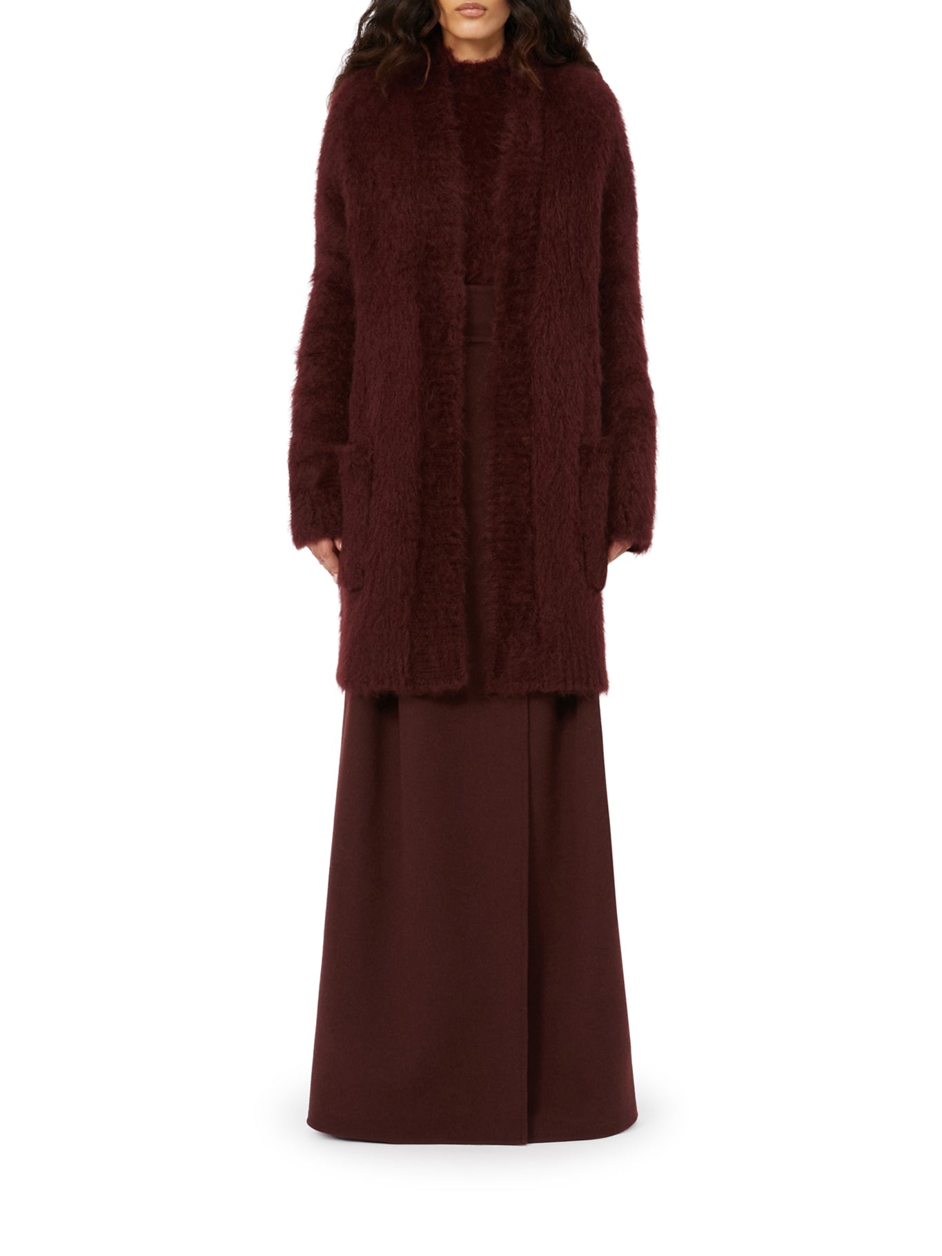 MOHAIR YARN CARDIGAN