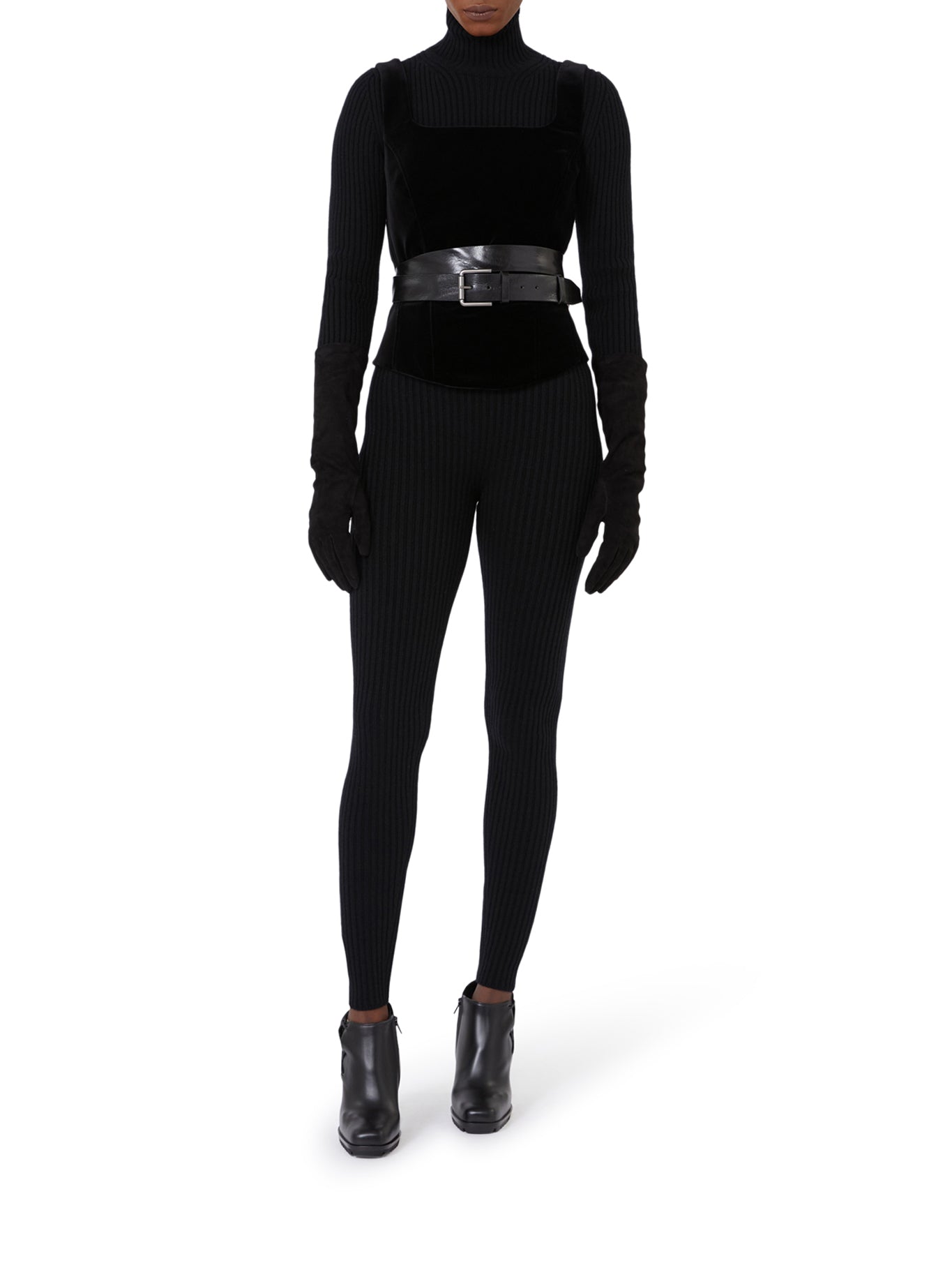 RIBBED WOOL AND CASHMERE TURTLENECK