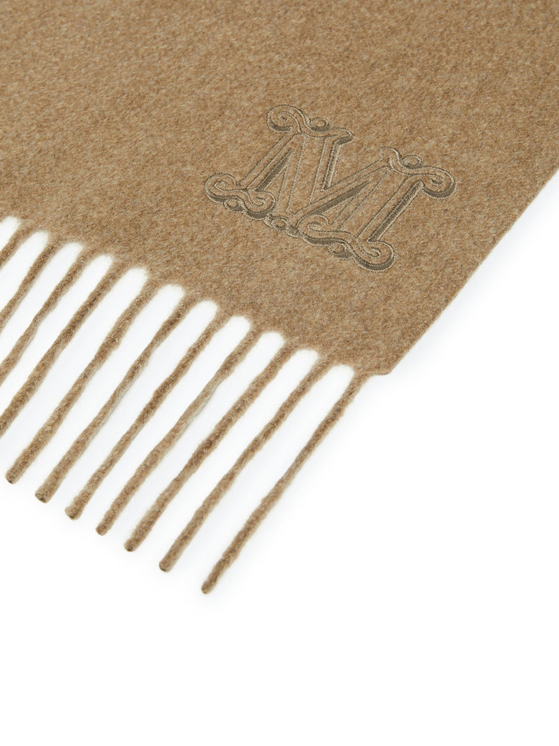 CASHMERE STOLE WITH MONOGRAM EMBROIDERY