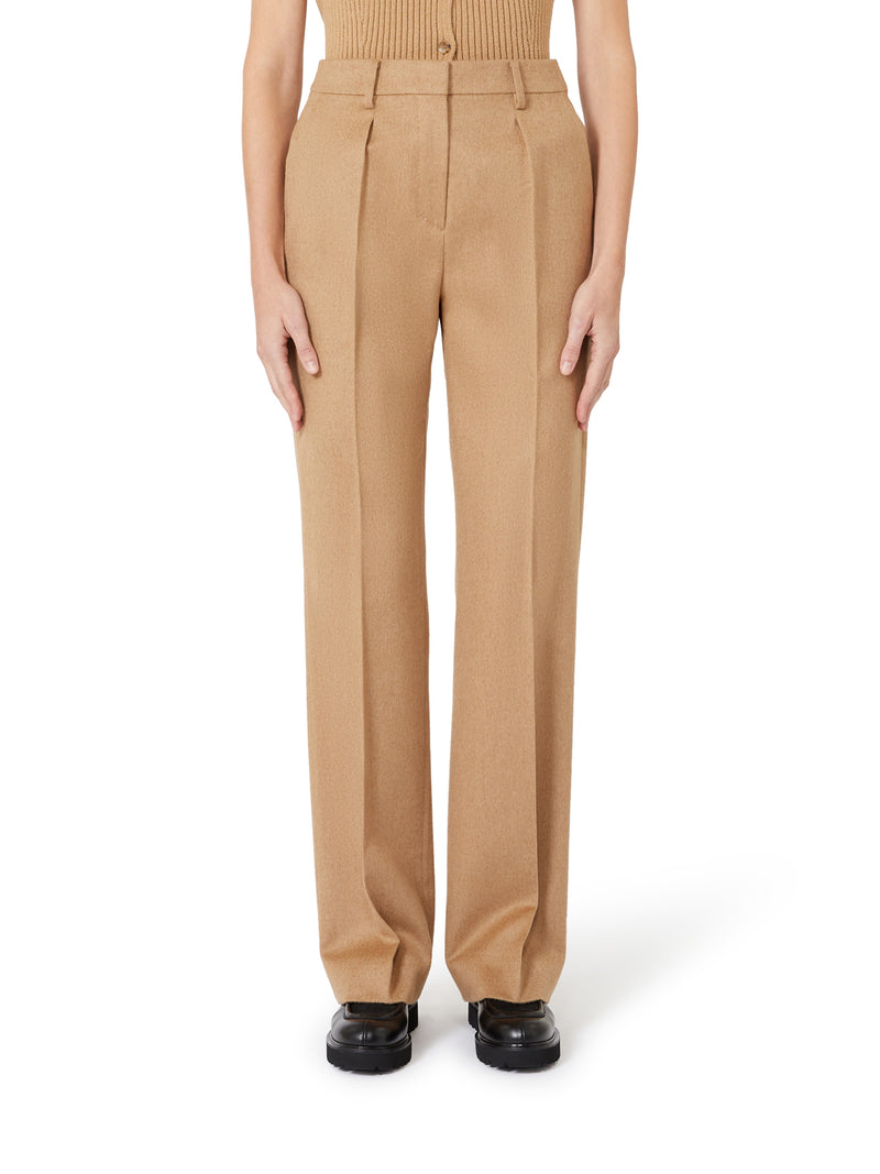 TAILORED CHARCOAL LEATHER TROUSERS