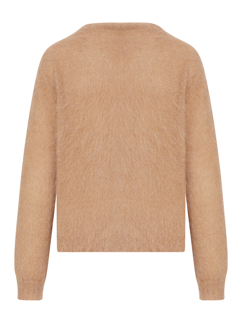 CREW NECK SWEATER IN MOHAIR BLEND YARN