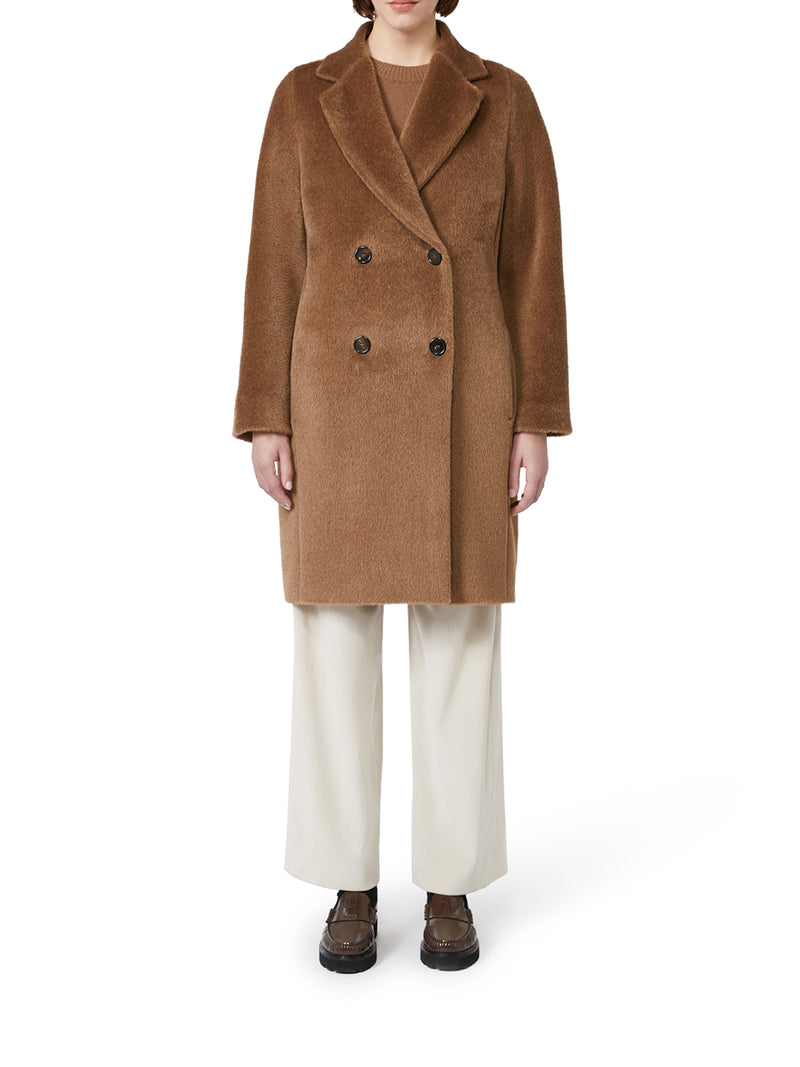 MIDI COAT IN WOOL AND ALPACA