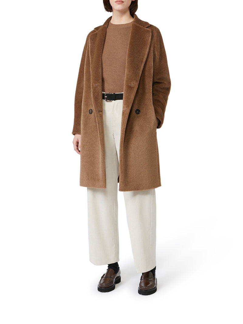 MIDI COAT IN WOOL AND ALPACA