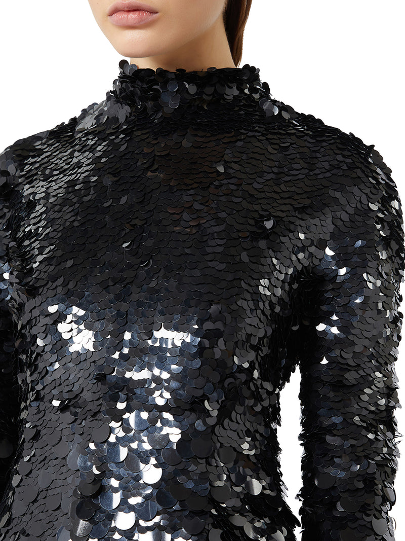 SHORT DRESS WITH SEQUINS
