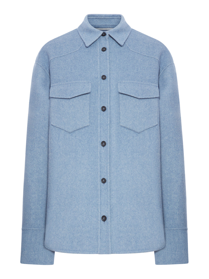 OVERSIZED PALPITI SHIRT IN PURE WOOL