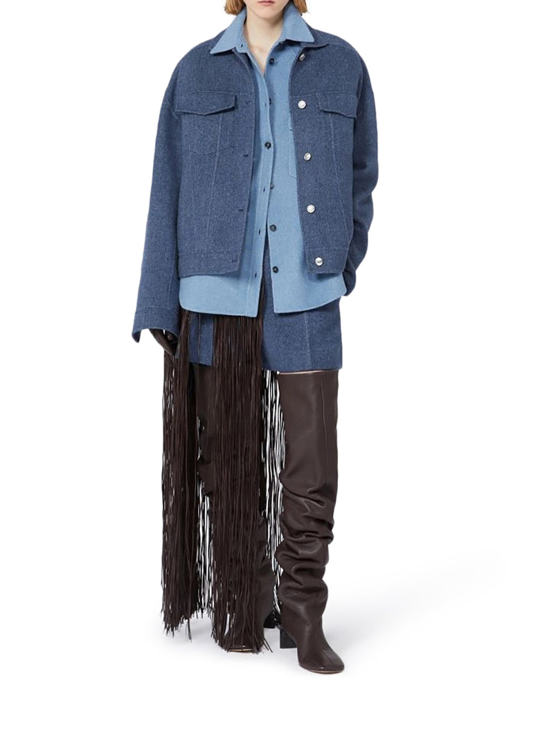 OVERSIZED PALPITI SHIRT IN PURE WOOL