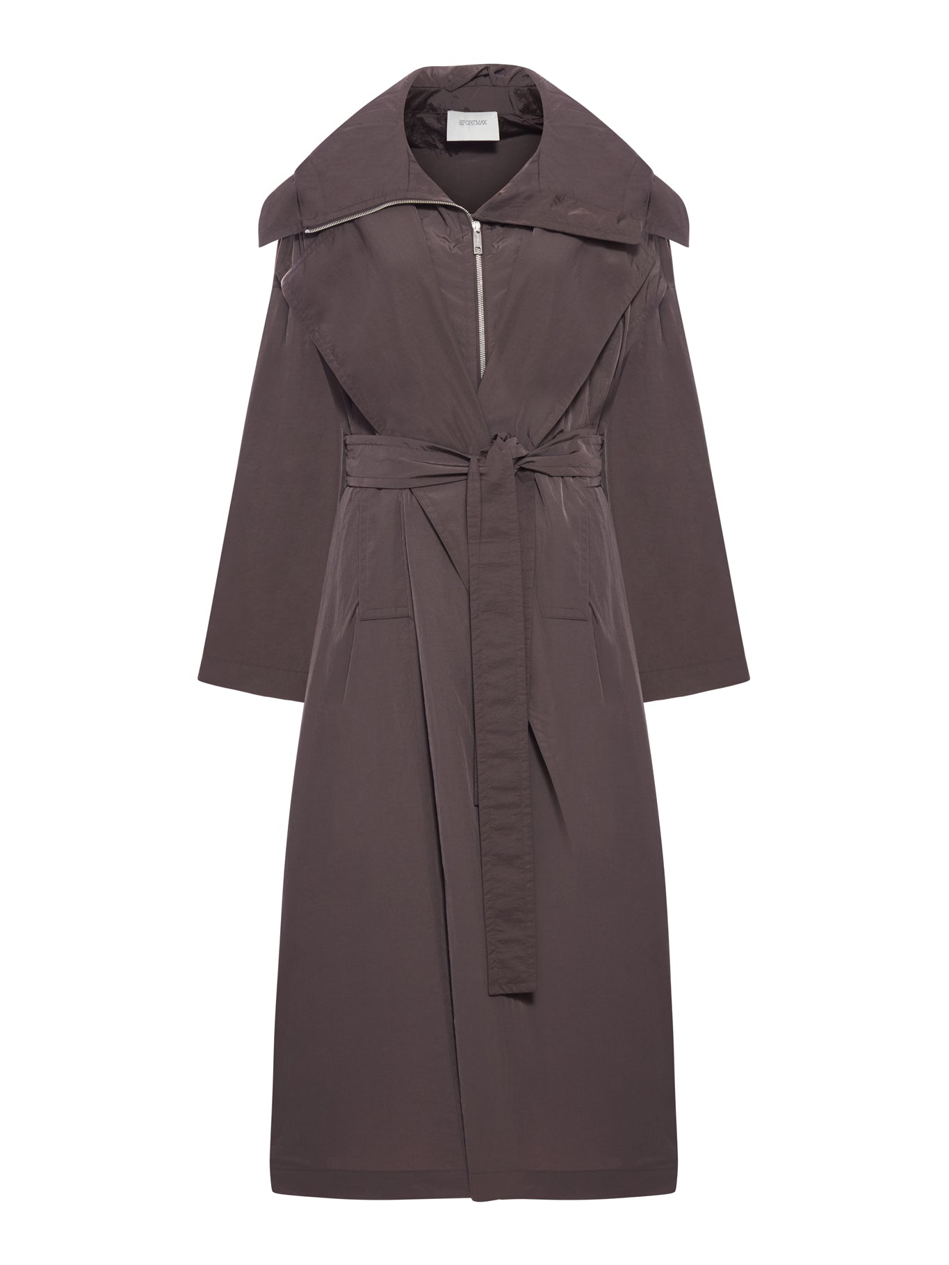 OVERSIZED TAFFETA TRENCH COAT WITH BARBA