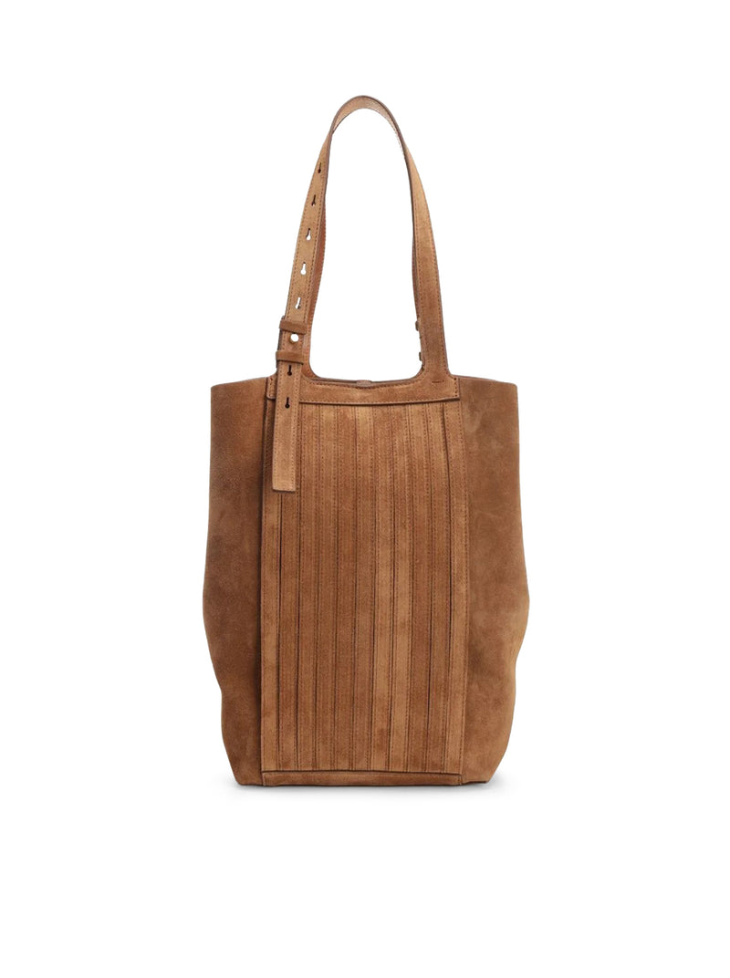 LEATHER FRINGED TOTE BAG