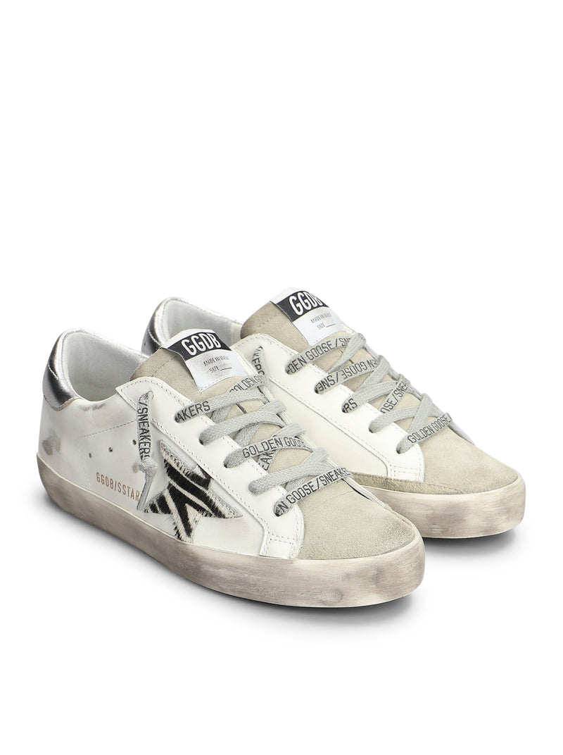 SUPER-STAR IN WHITE LEATHER AND SUEDE