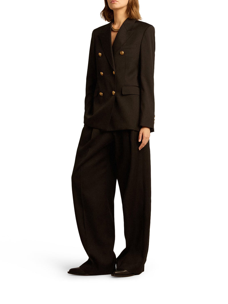 WOMEN`S DOUBLE BREASTED BLAZER IN BLACK