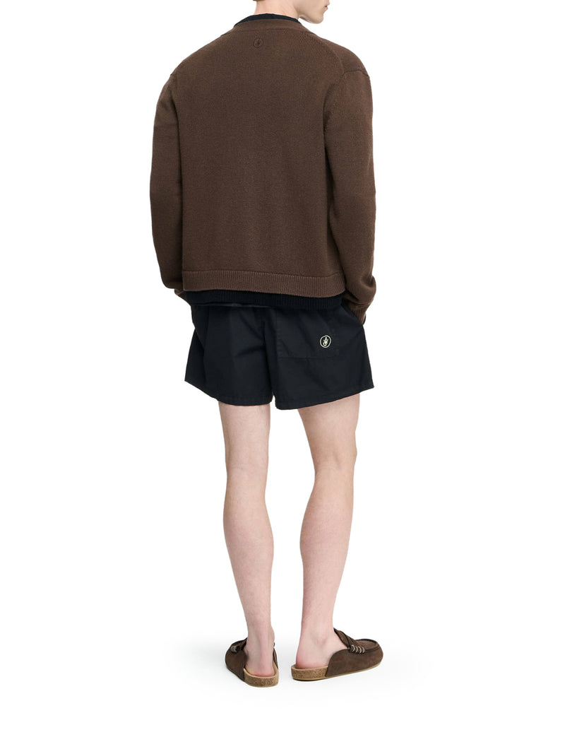 CONTRAST LAYERED CARDIGAN