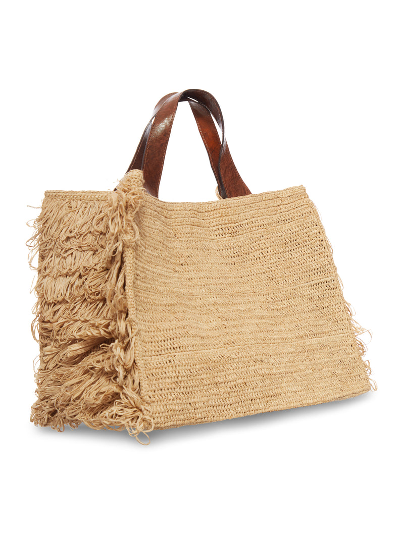 ONJA RAFFIA BAG WITH FRINGES