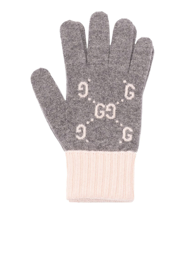 GG CASHMERE JACQUARD GLOVES