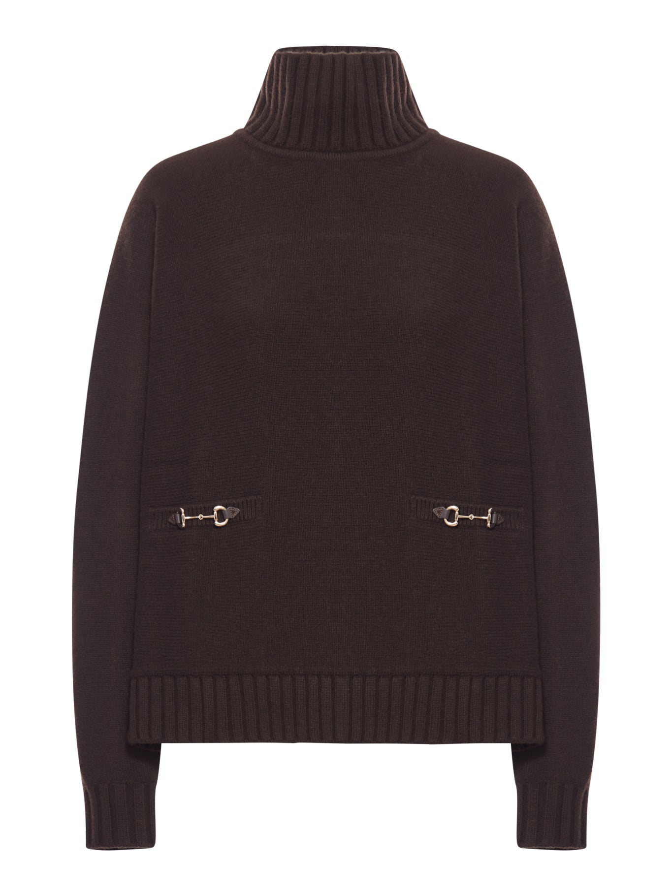 CASHMERE BLEND HIGH NECK SWEATER