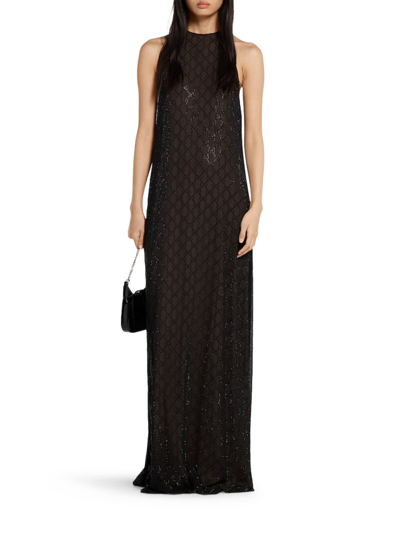 SILK GEORGETTE DRESS WITH 