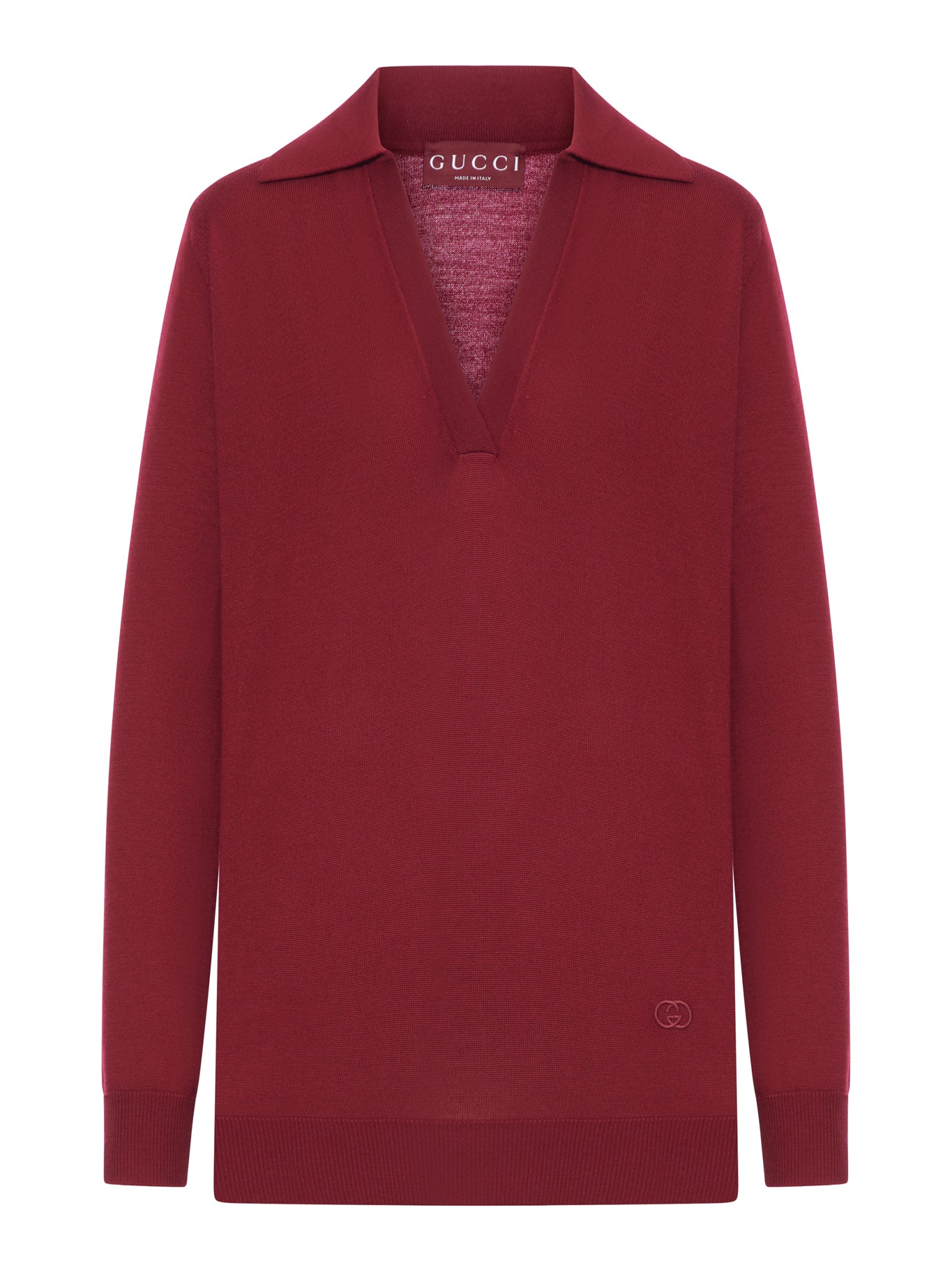 LIGHTWEIGHT WOOL POLO SHIRT WITH EMBROIDERED LOGO