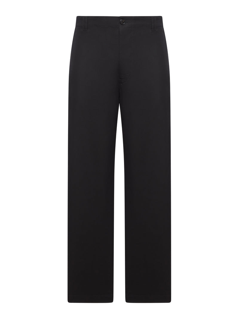 COTTON TWILL TROUSERS WITH WEB DETAIL