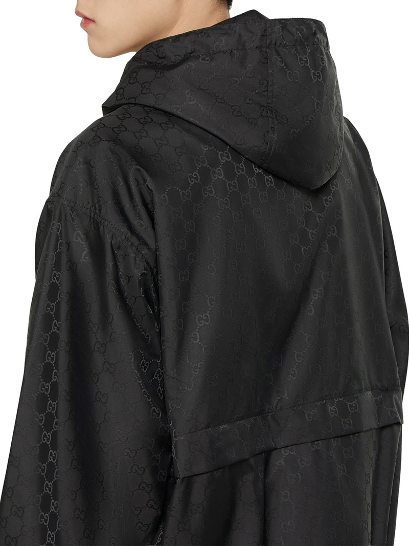 GG JACQUARD NYLON ZIP-UP JACKET