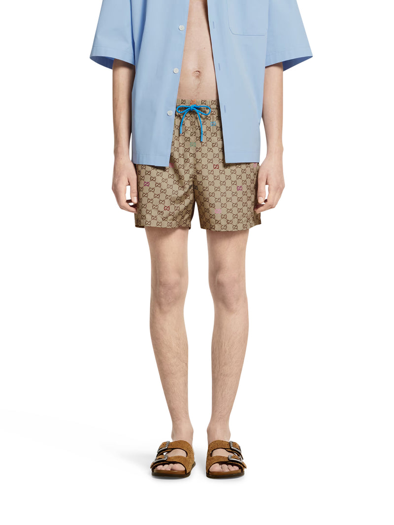 PRINTED TECHNICAL POPLIN SWIMSUIT