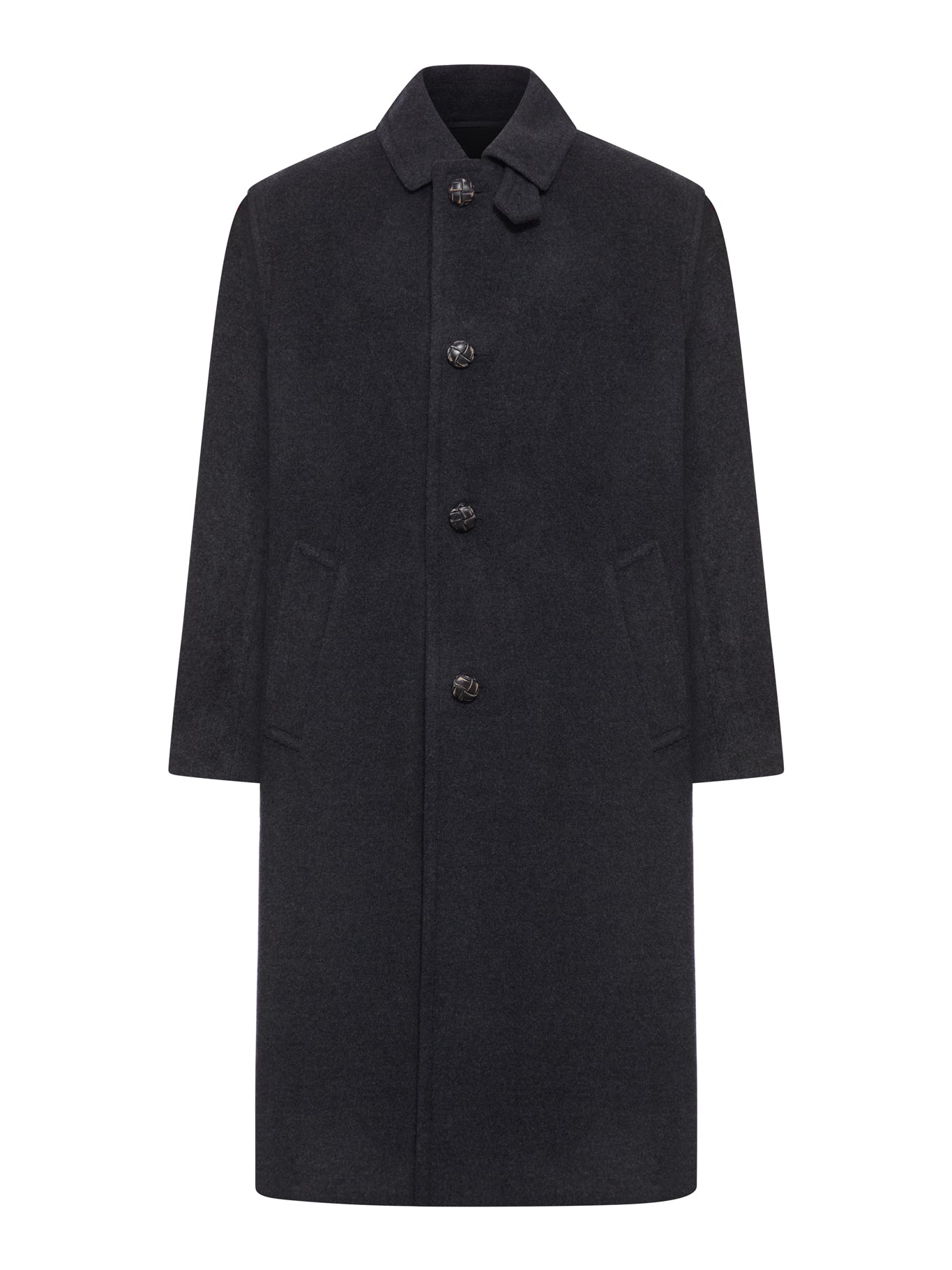 SINGLE-BREASTED CASHMERE LODEN COAT