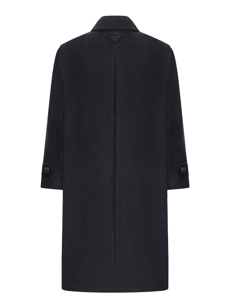 SINGLE-BREASTED CASHMERE LODEN COAT