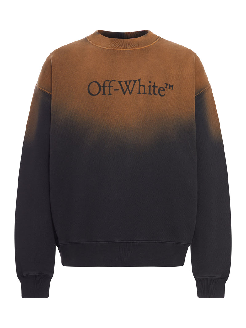 CREW NECK COTTON SWEATSHIRT WITH DEGRADED EFFECT