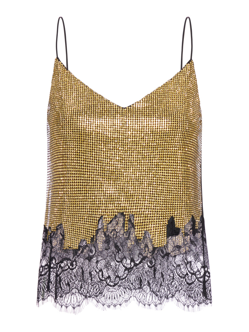 CHAIN TOP WITH CRYSTALS