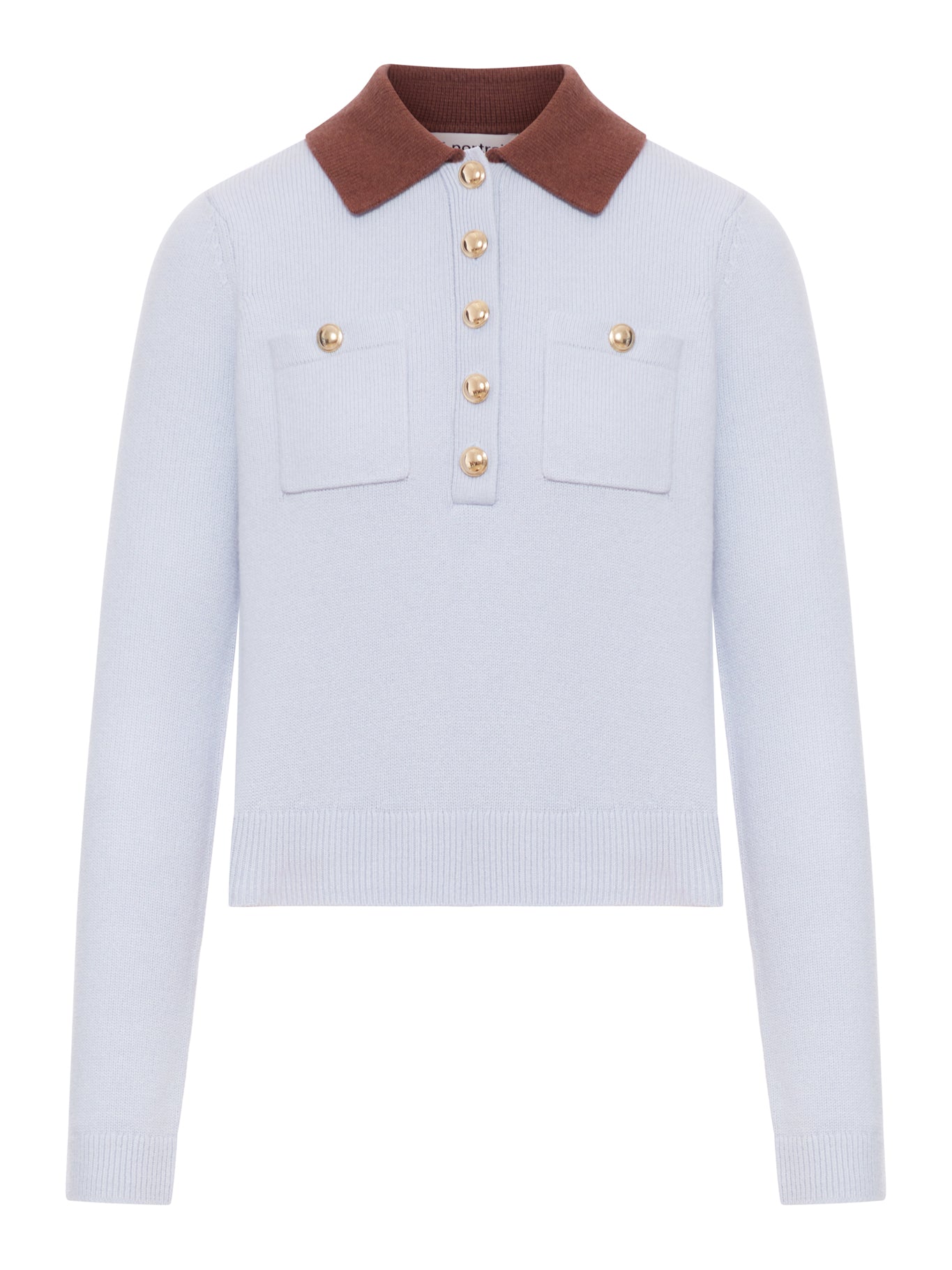 SWEATER WITH CLASSIC CONTRAST COLLAR