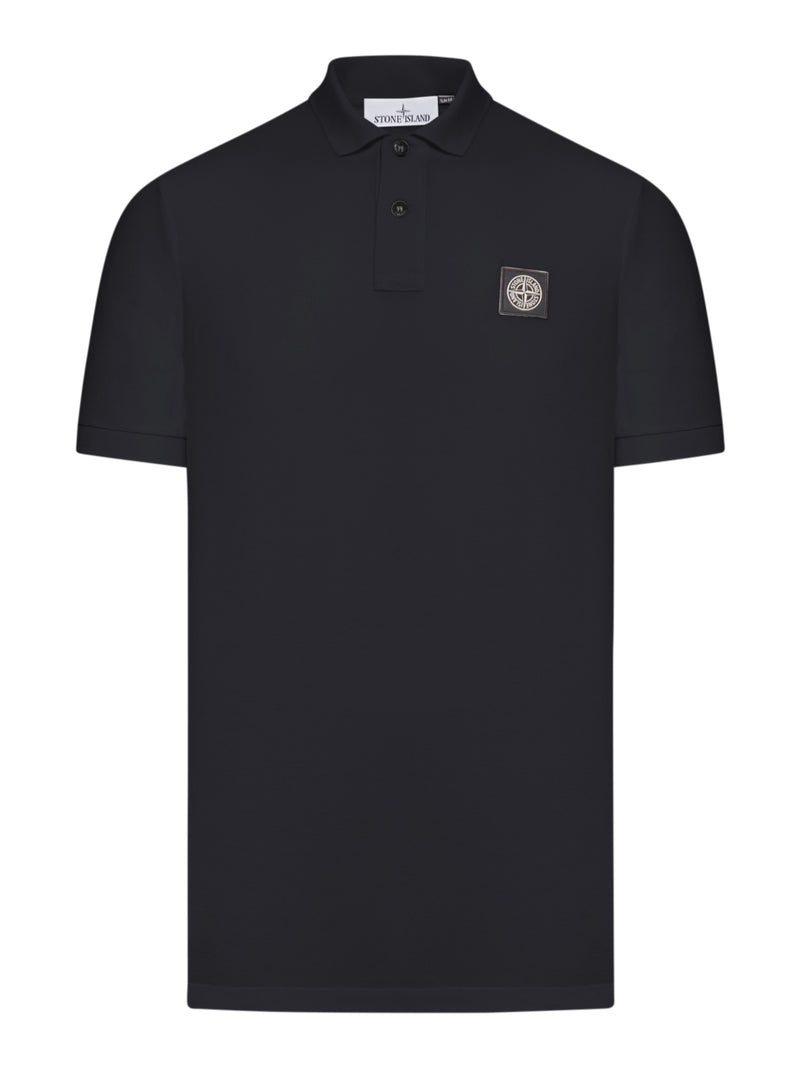 COTTON POLO WITH LOGO PATCH