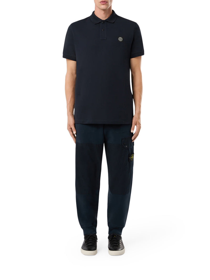 COTTON POLO WITH LOGO PATCH