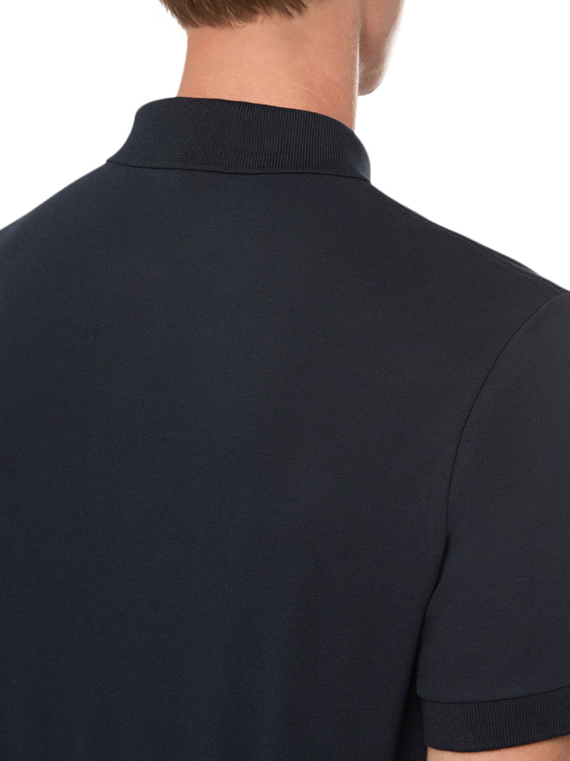 COTTON POLO WITH LOGO PATCH