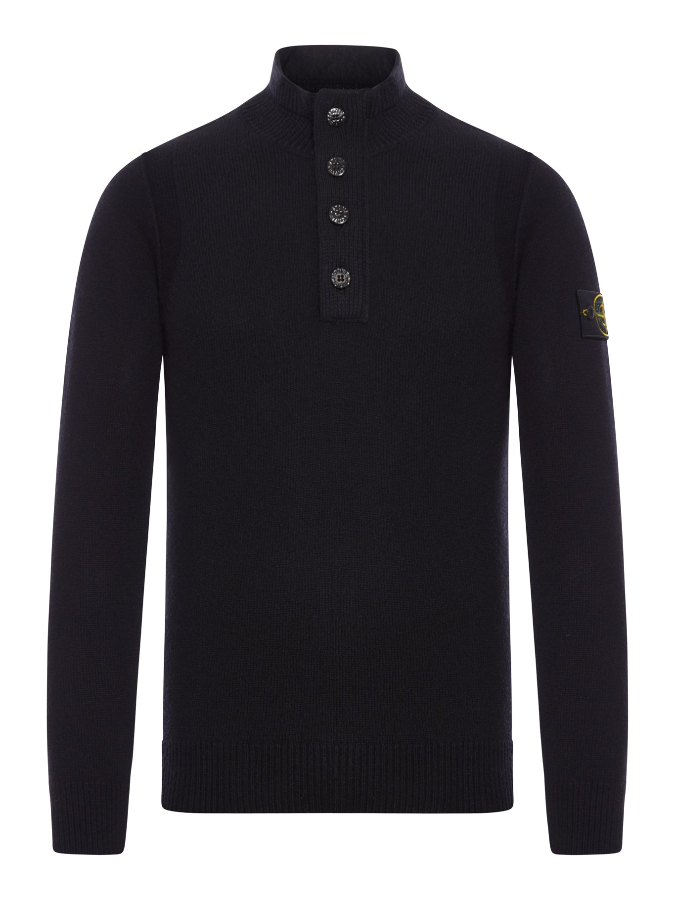 SWEATER WITH SHORT ZIP AND FELT DETAILS