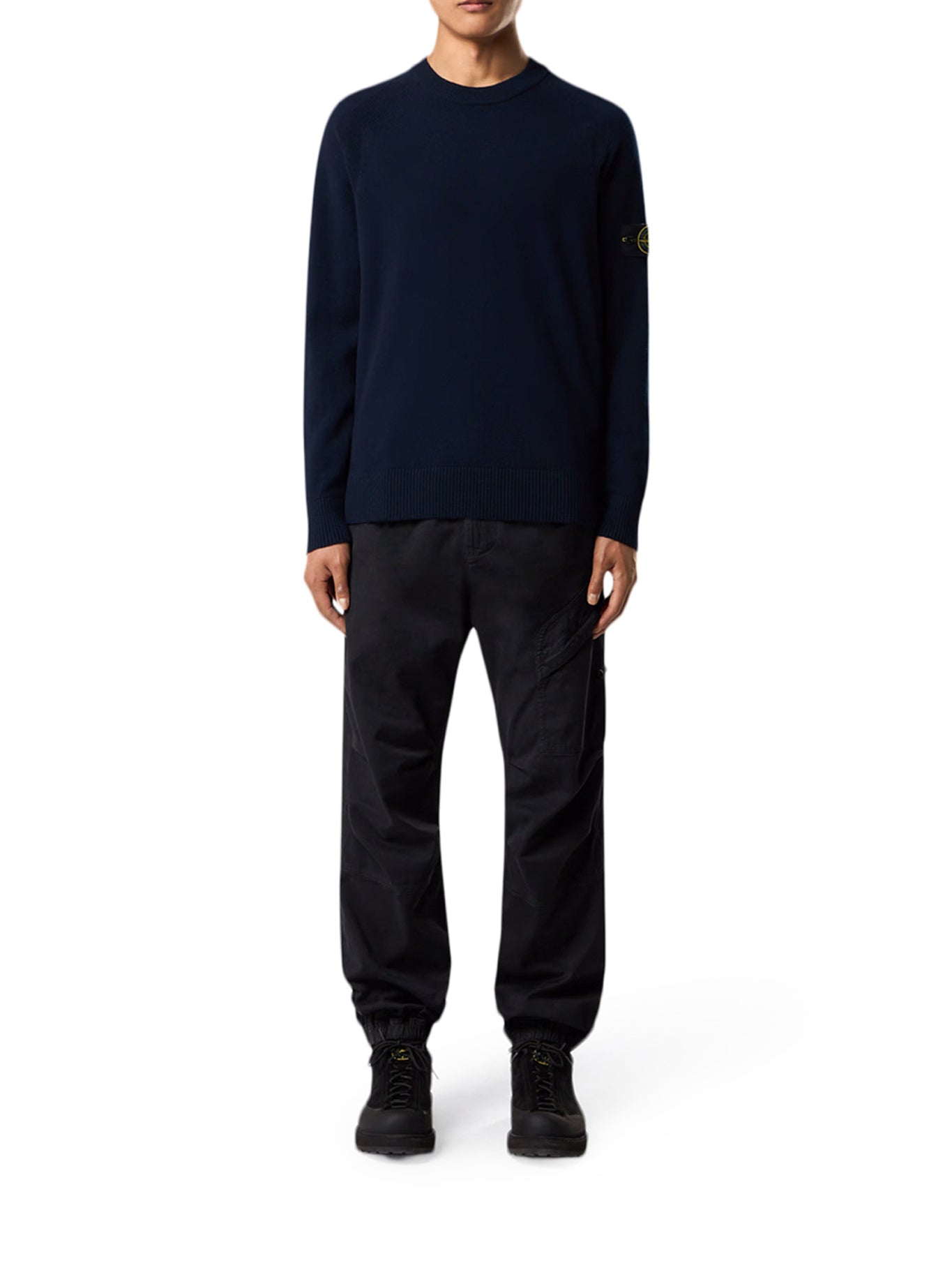 COMPASS LOGO CREW NECK WOOL SWEATER