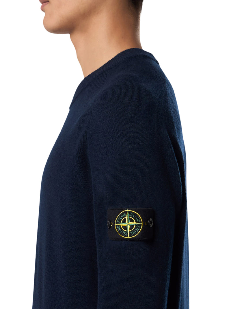 COMPASS LOGO CREW NECK WOOL SWEATER