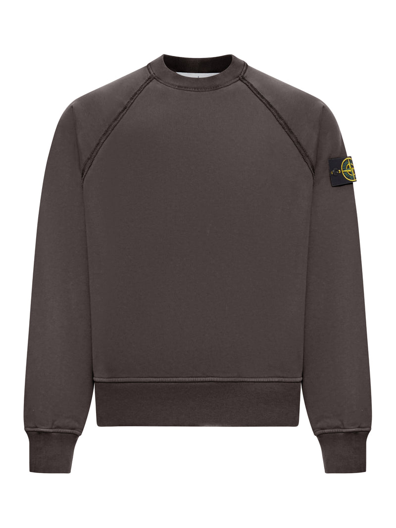 CREW NECK SWEATSHIRT IN ORGANIC BRUSHED COTTON