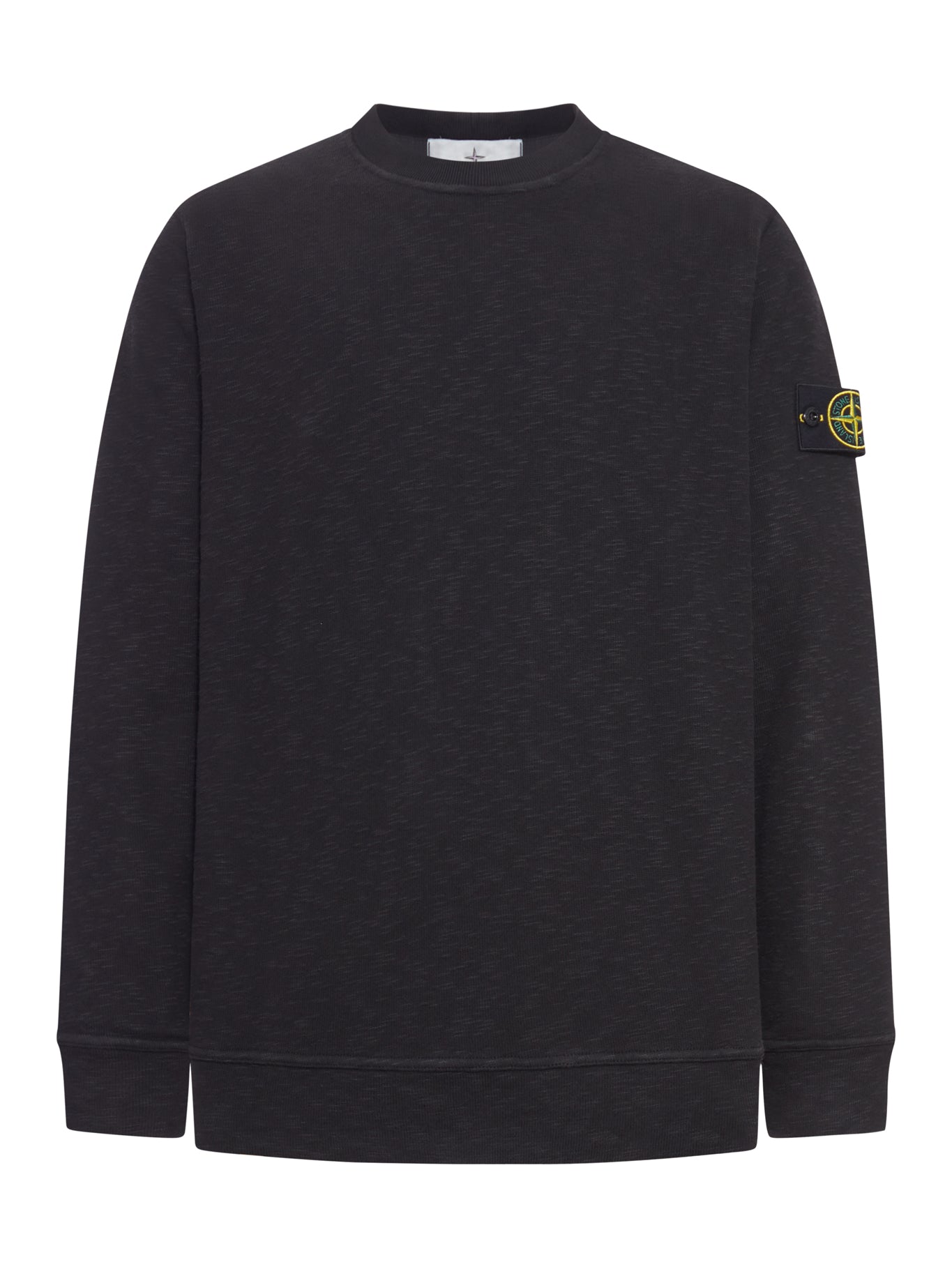 CREW NECK COTTON SWEATSHIRT WITH SIDE INLAYS