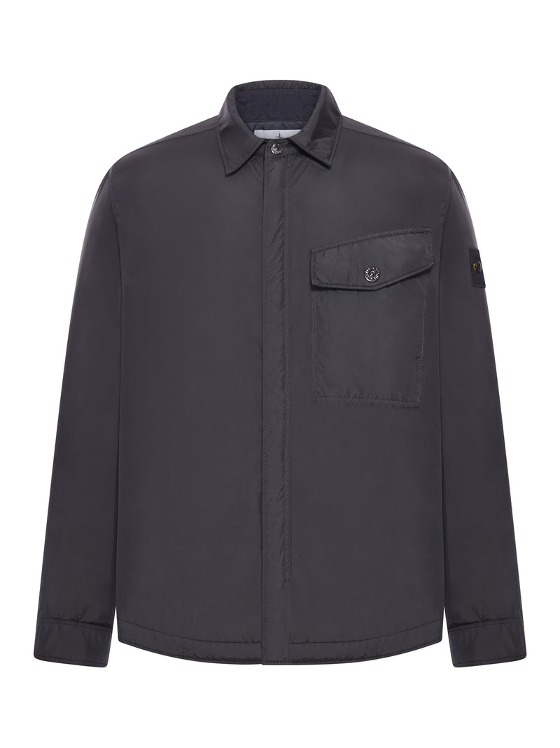 TECHNICAL FABRIC OVERSHIRT WITH STONE ISLAND BADGE
