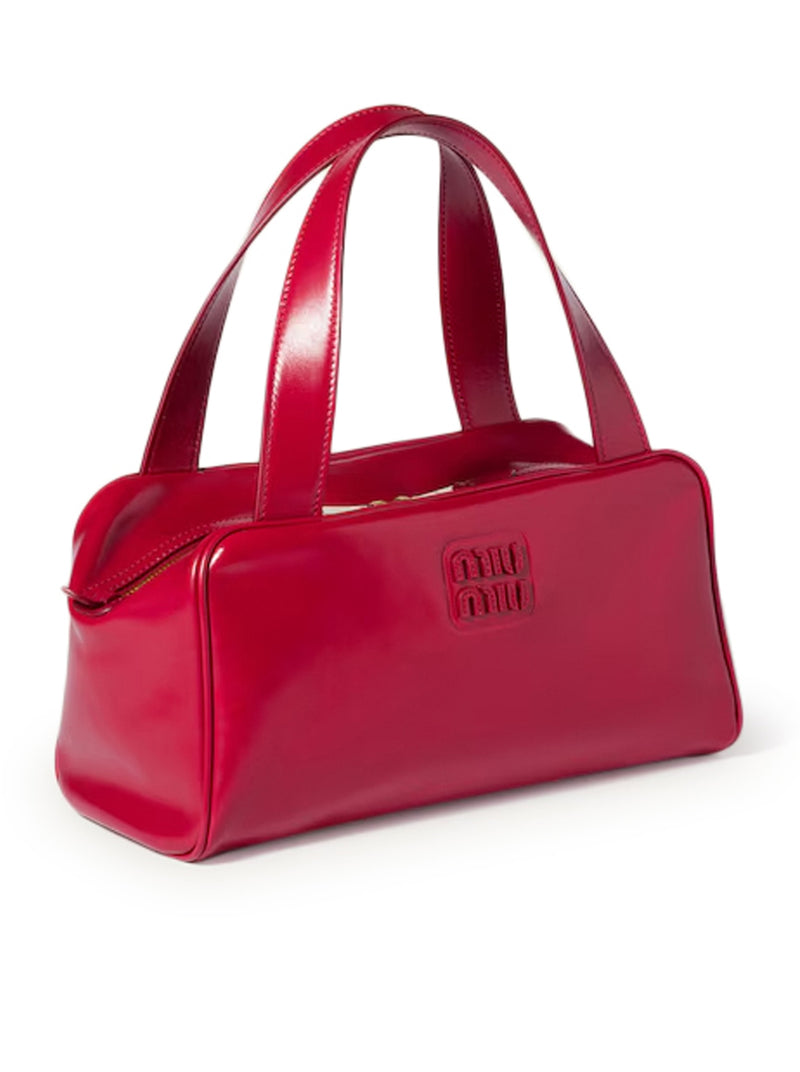 LEATHER TOP HANDLE BAG