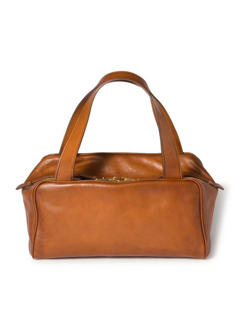 LEATHER TOP HANDLE BAG