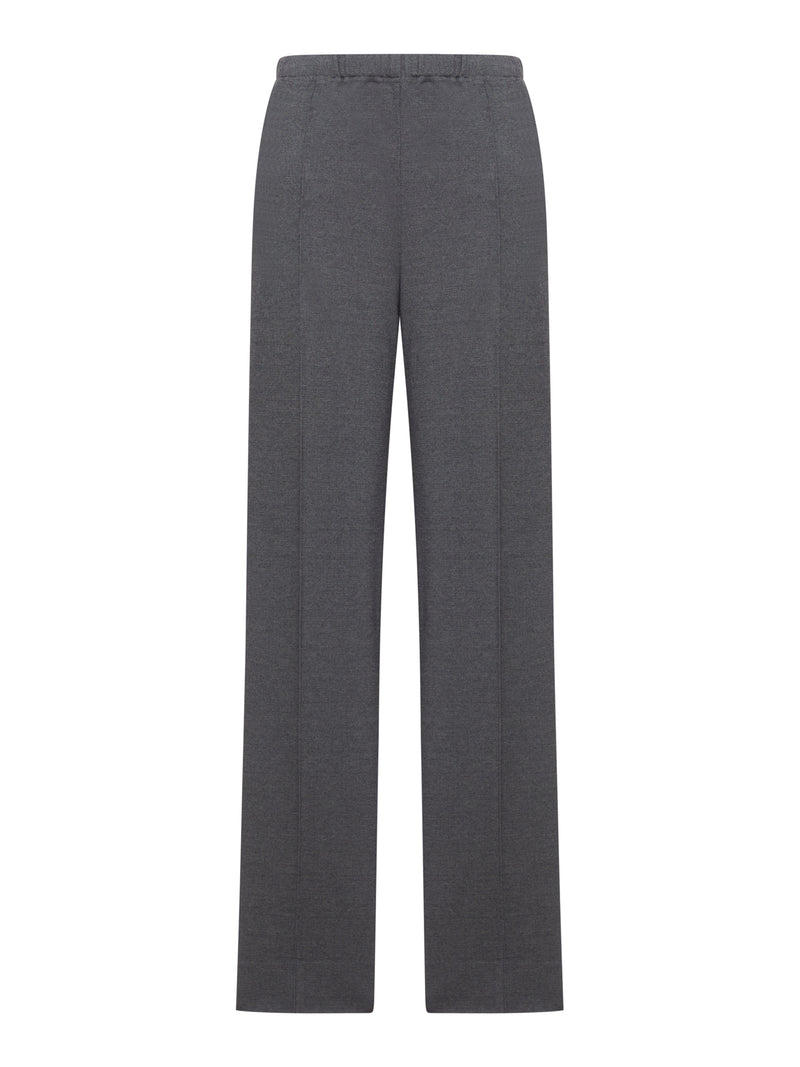 KNIT TROUSERS WITH FABRIC STITCH