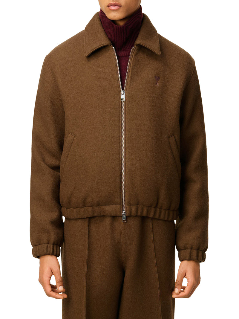 AMI DE COEUR WOOL ZIP-UP JACKET